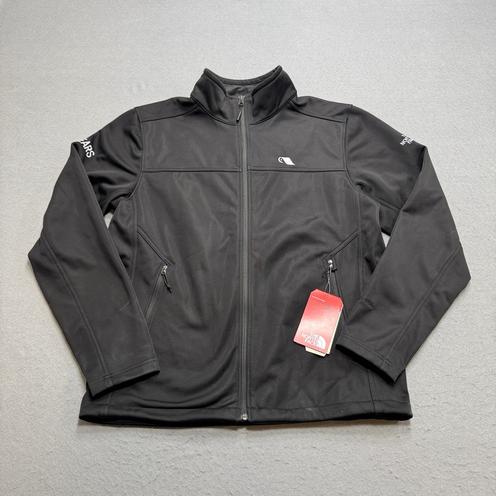 The North Face Jacket Men's Large Black Ridgewall Softshell Lined Windwall NEW